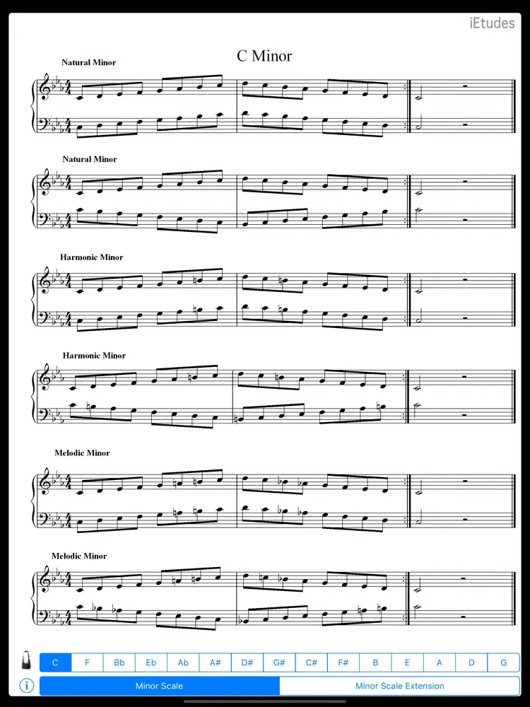 ภาพหน้าจอของ Minor Scales Piano iPad 