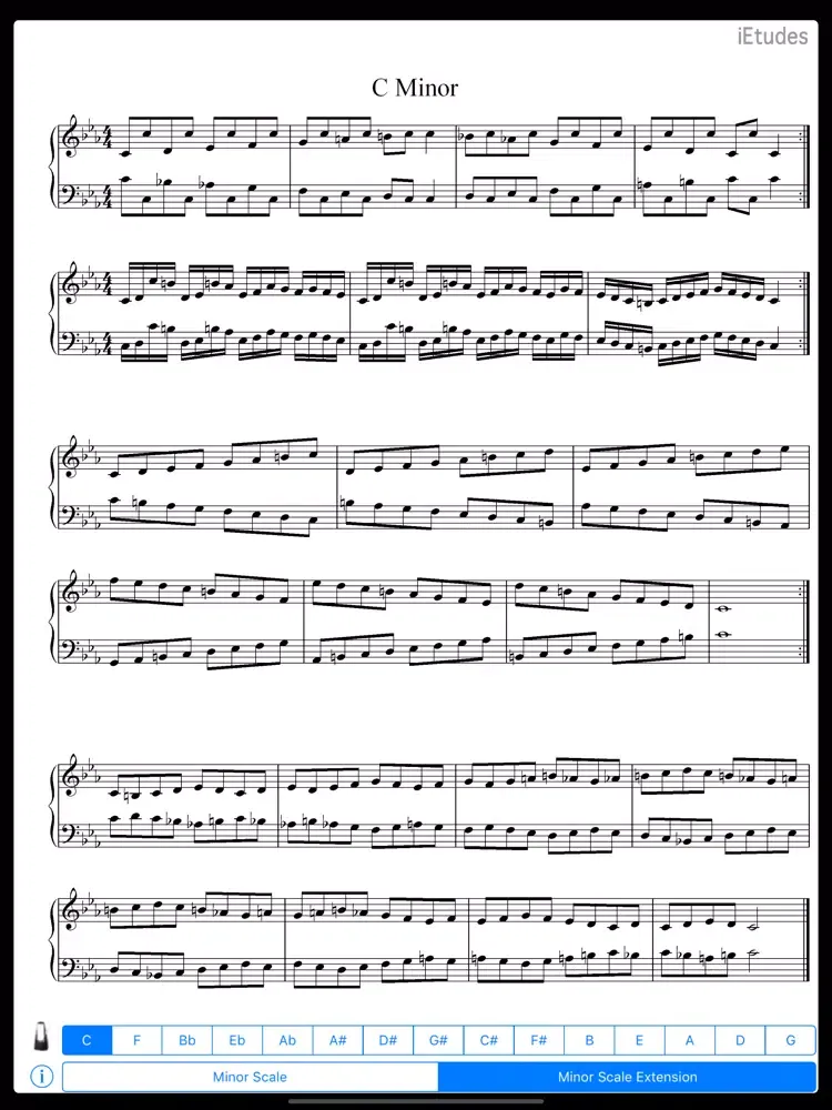 ภาพหน้าจอของ Minor Scales Piano iPad 