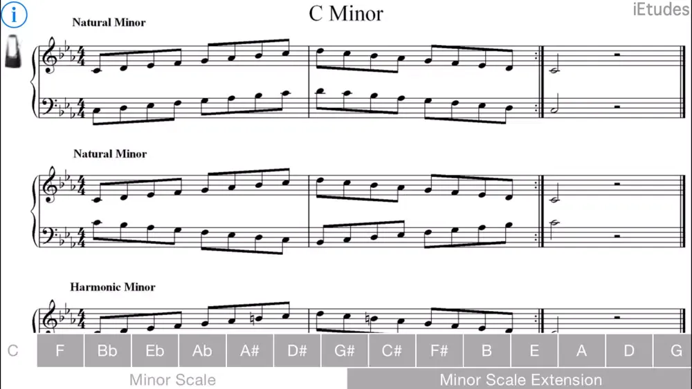 ภาพหน้าจอของ Minor Scales Piano