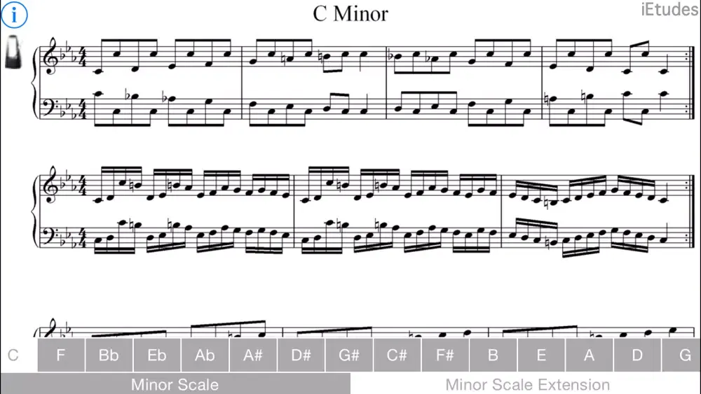ภาพหน้าจอของ Minor Scales Piano