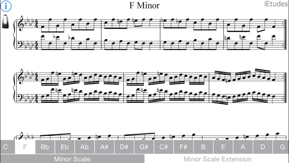 ภาพหน้าจอของ Minor Scales Piano