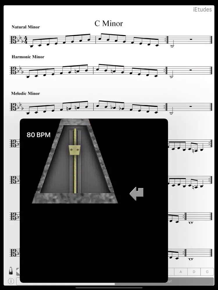 Minor Scales Alto & Tenor Clef iPad  Screenshots