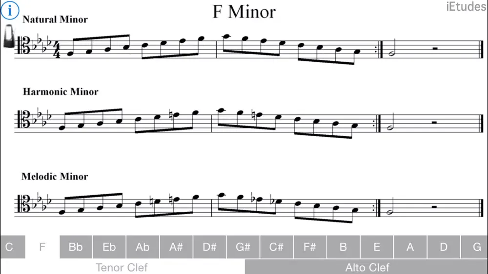 Minor Scales Alto & Tenor Clef Screenshots