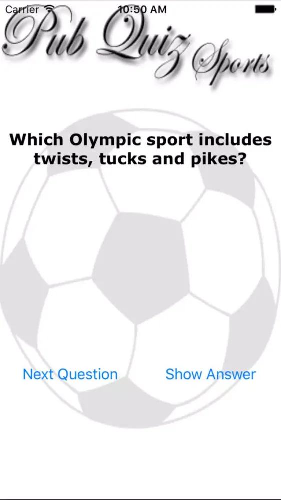 Capturas de tela do Pub Quiz Sports
