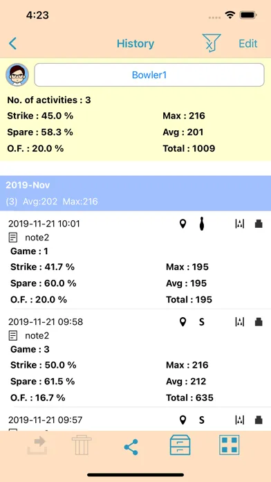 Zrzuty ekranu Scoreboard for Duckpin Lite