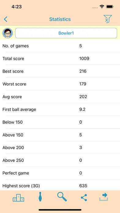 Zrzuty ekranu Scoreboard for Duckpin Lite