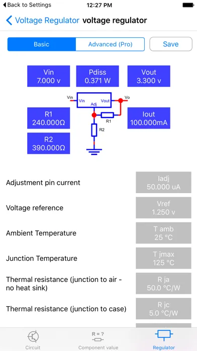 Ảnh chụp màn hình của Voltage Regulator