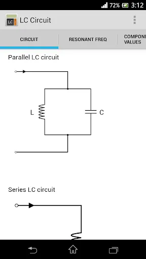 Captures d'écran de LC Circuit