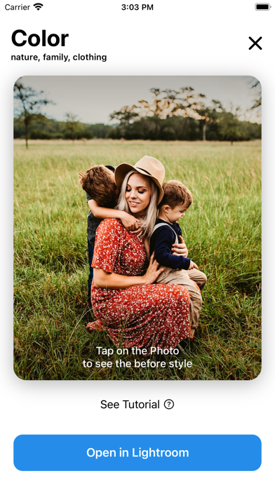 Lp: Lightroom Presets Filters سکرین شاٹس