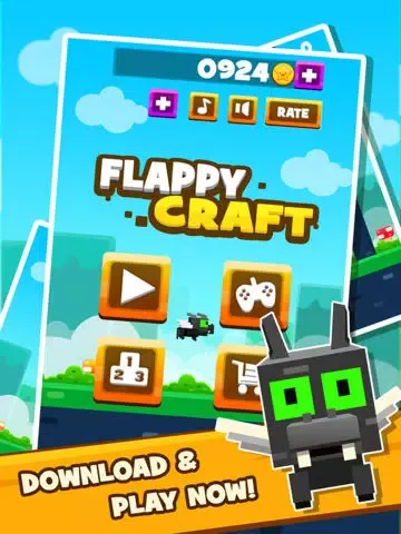 Tangkapan layar Flappy Craft - Ender Dragon Bird Game: Pixel Edition iPad 