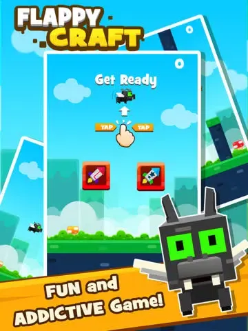 Tangkapan layar Flappy Craft - Ender Dragon Bird Game: Pixel Edition iPad 