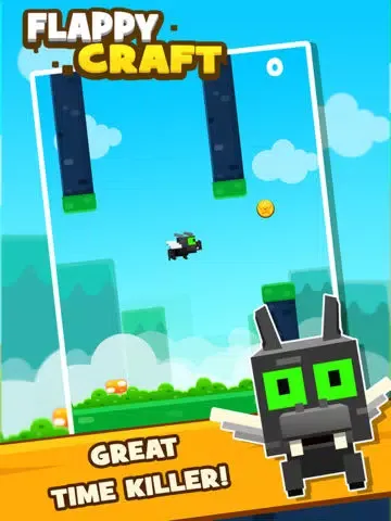Tangkapan layar Flappy Craft - Ender Dragon Bird Game: Pixel Edition iPad 