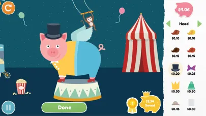 Tangkapan skrin Peter Pig's Money Counter