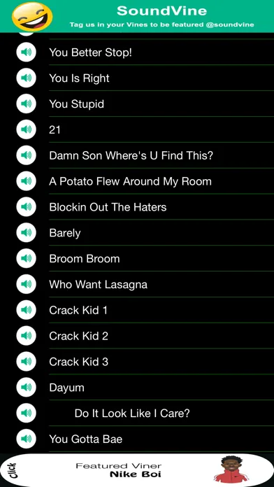 Capturas de tela do SoundVine Free - For Funniest Vine & YouTube Sounds