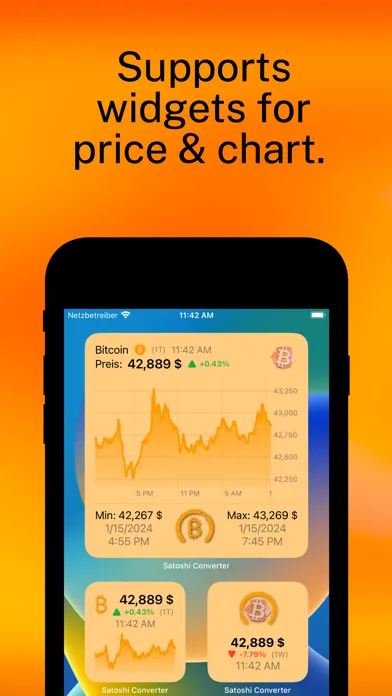 Captures d'écran de Satoshi Converter