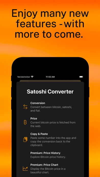 Captures d'écran de Satoshi Converter