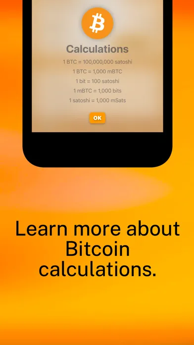 Captures d'écran de Satoshi Converter