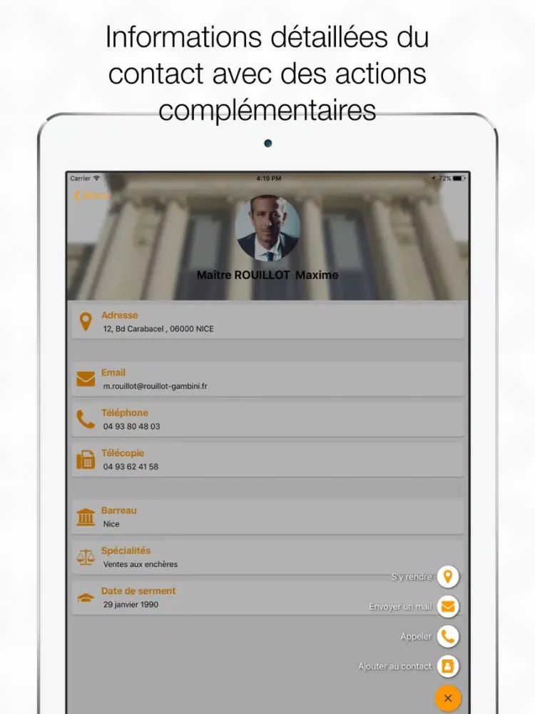 Annuaire Pro iPad 應用截圖