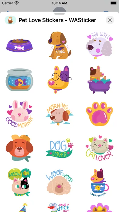 Pet Love Stickers - WASticker स्क्रीनशॉट