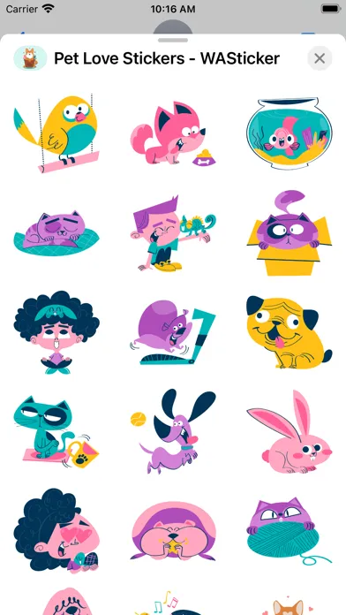 Pet Love Stickers - WASticker स्क्रीनशॉट