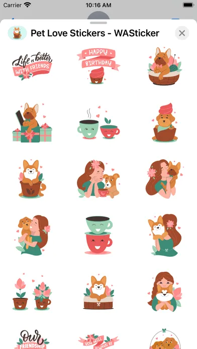 Pet Love Stickers - WASticker स्क्रीनशॉट