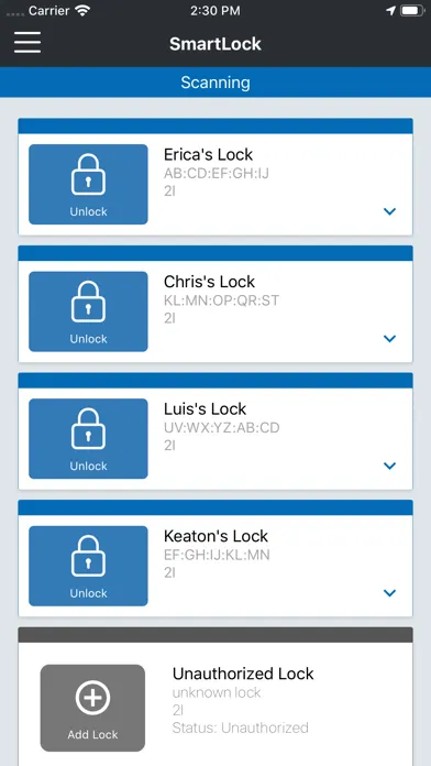 EPIC.iO SmartLock应用截图