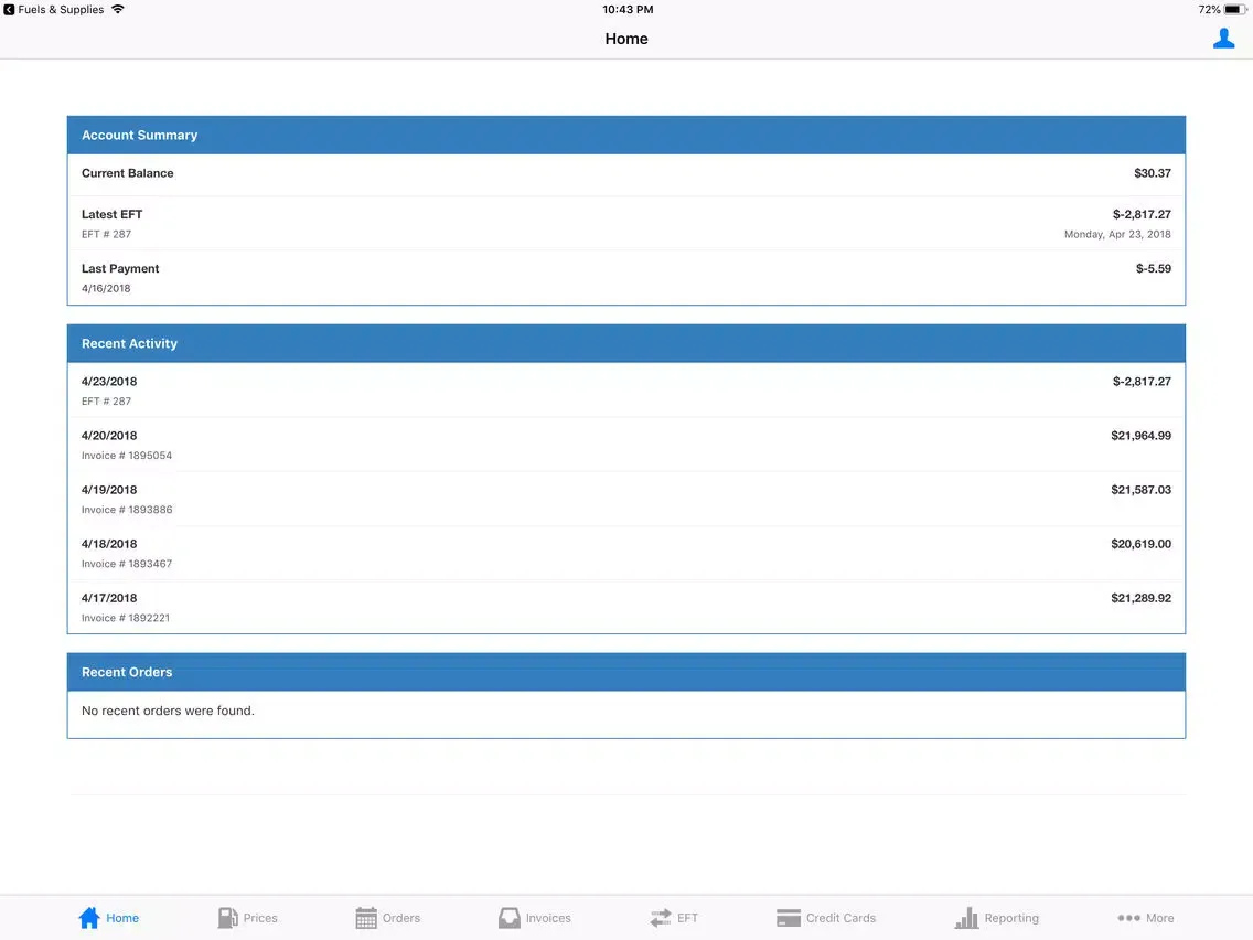 Capturas de pantalla de Hartland Fuel Products iPad 