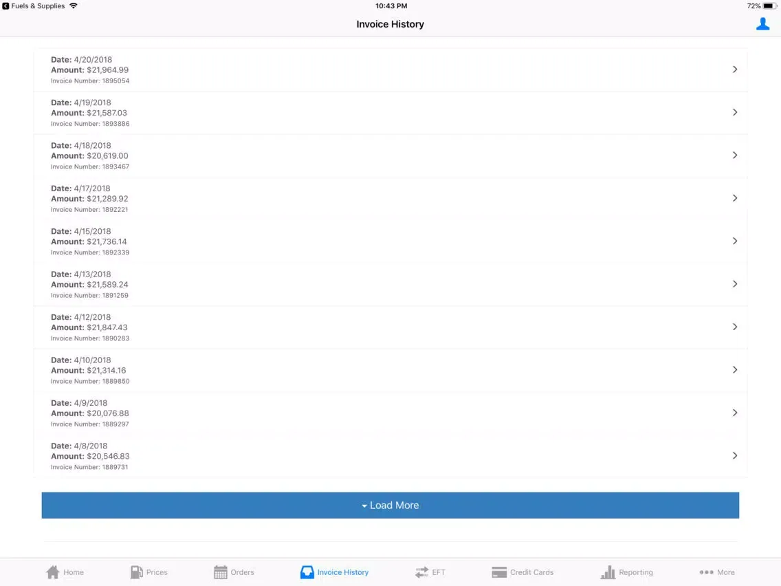 Capturas de pantalla de Hartland Fuel Products iPad 