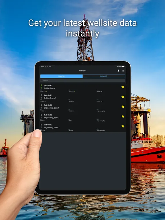 Ảnh chụp màn hình của PetroVue Mobile iPad 