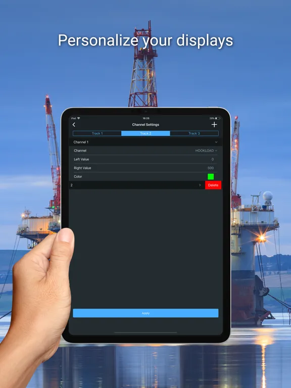 Ảnh chụp màn hình của PetroVue Mobile iPad 