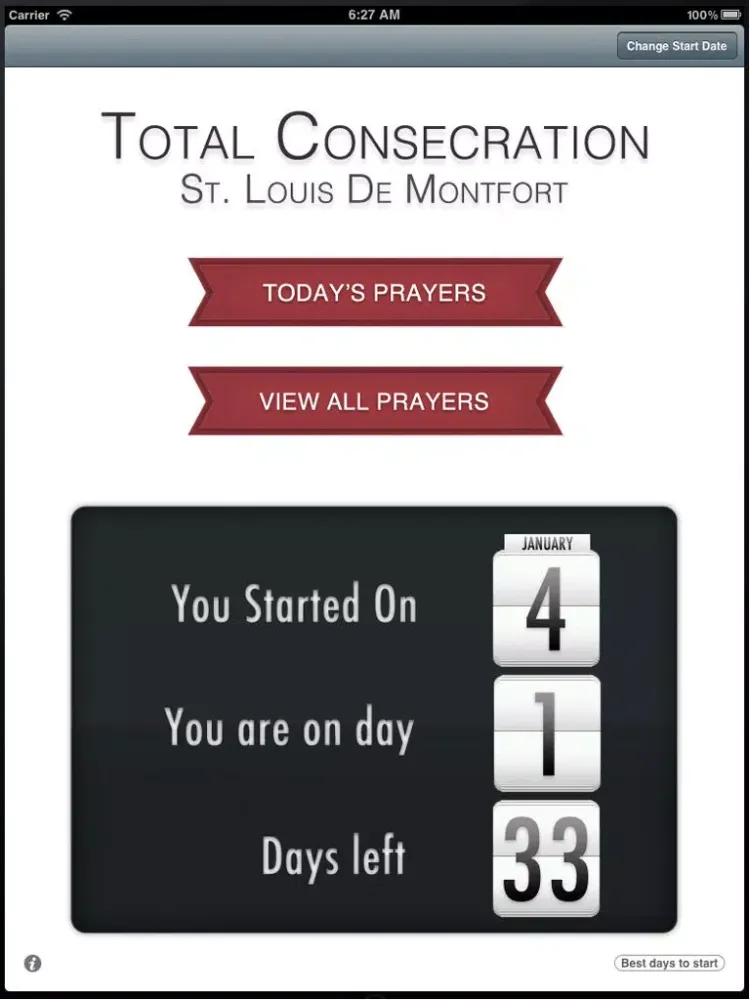ภาพหน้าจอของ Total Consecration of St. louis De Montfort iPad 