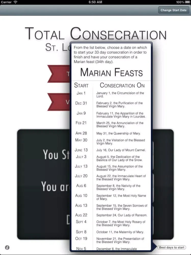 ภาพหน้าจอของ Total Consecration of St. louis De Montfort iPad 
