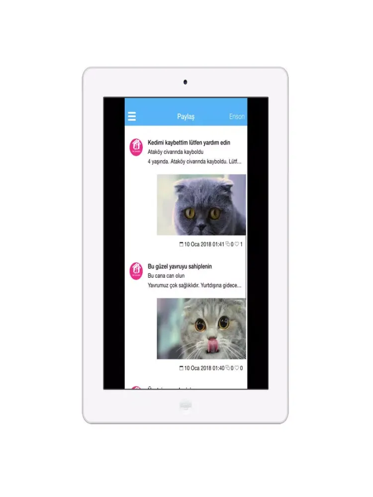 Tangkapan layar Pet Sahiplen iPad 