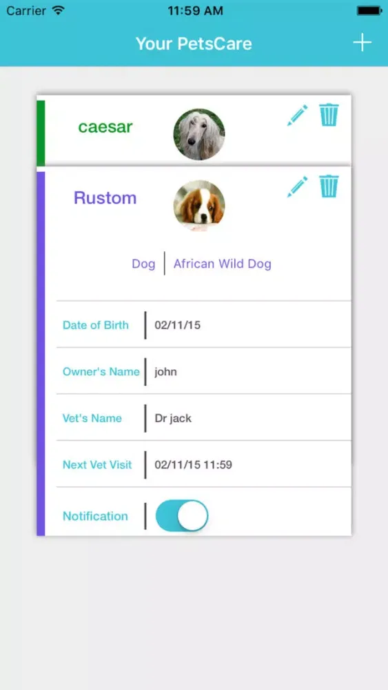 Pets Care App应用截图