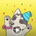 Playful Husky Animated Sticker