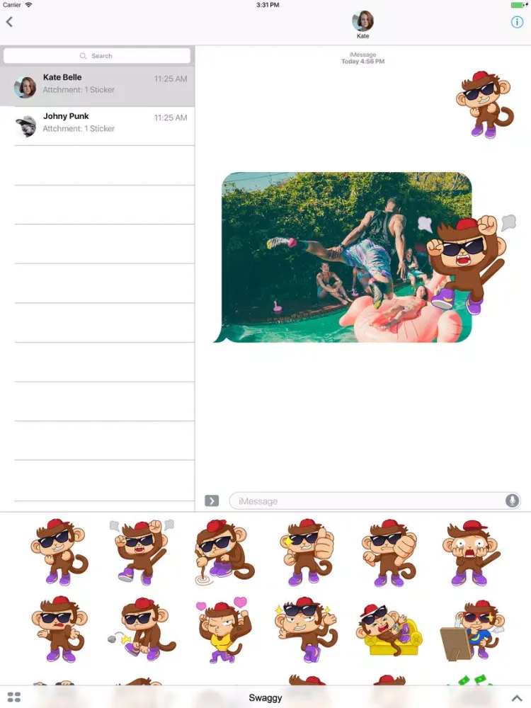 Capturas de tela do Swaggy Sticker iPad 