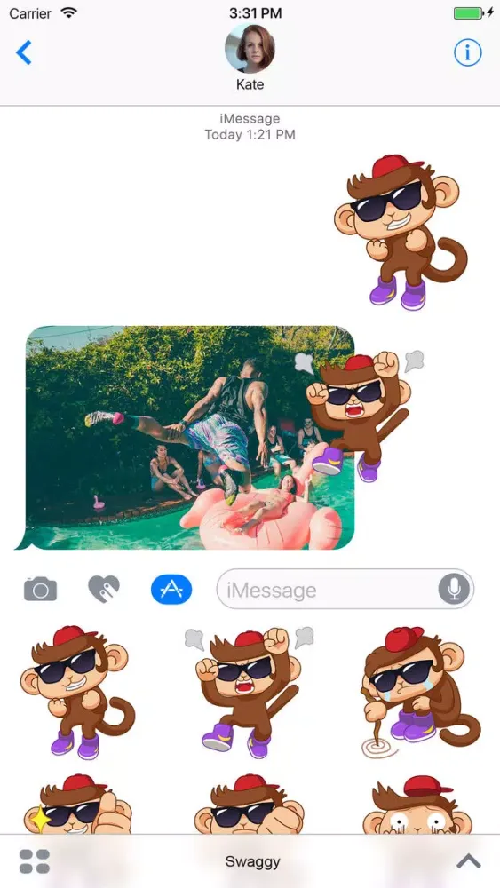 Capturas de tela do Swaggy Sticker