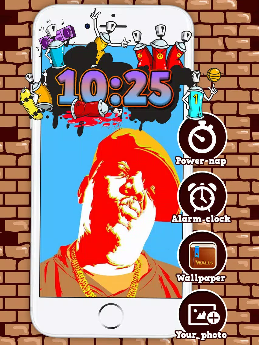 Hip Hop Wallpapers Alarm Clock Pro iPad  スクリーンショット