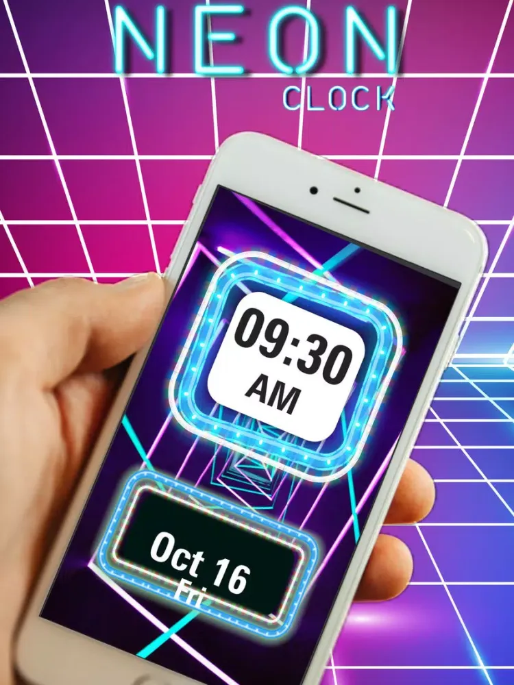 Alarm Clock Wallpapers Neon Designs iPad 应用截图