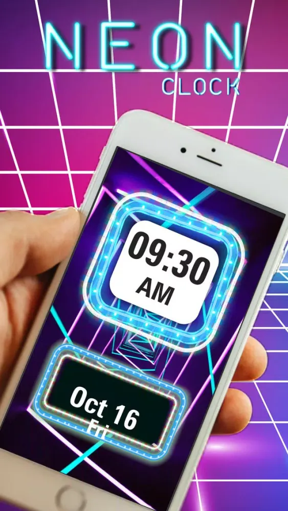 Alarm Clock Wallpapers Neon Designs应用截图