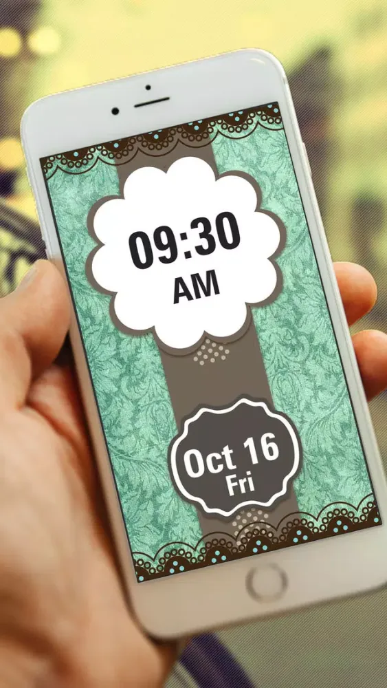 Screenshot di Alarm Clock Vintage Wallpapers Frame & Quote Lite