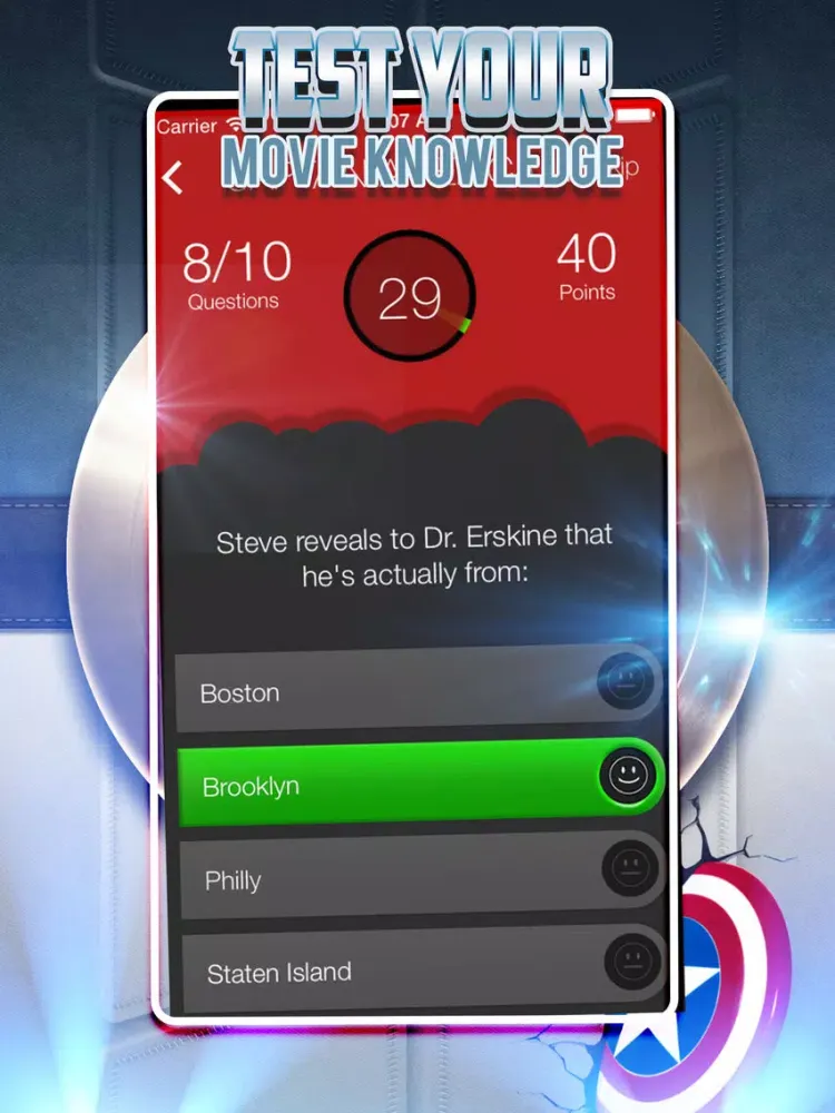 Captures d'écran de Quiz The Photos Comic -" for Captain America " Pro iPad 