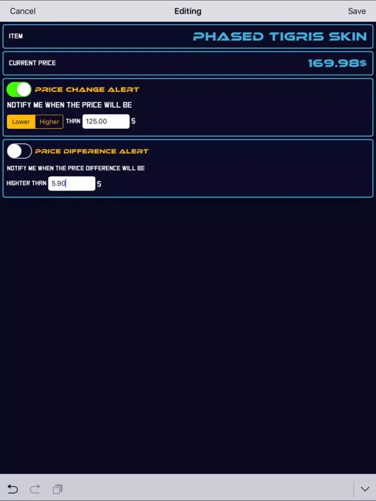 Market Monitor for Warframe iPad 应用截图