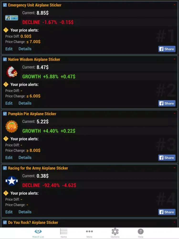 Capturas de pantalla de Market Monitor for Altitude 0 : Lower and Faster iPad 