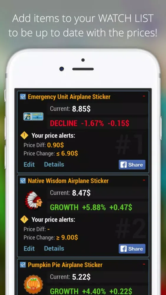 Capturas de pantalla de Market Monitor for Altitude 0 : Lower and Faster