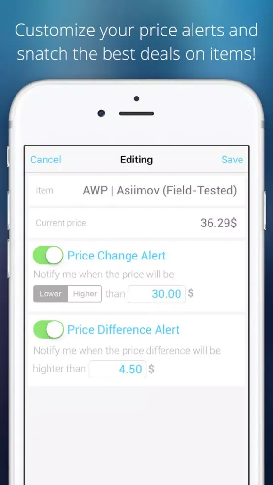 Screenshot di App for STEAM Community Market