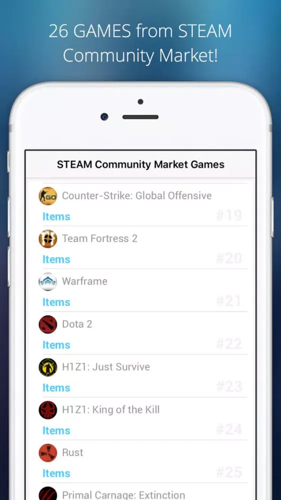 Screenshot di App for STEAM Community Market