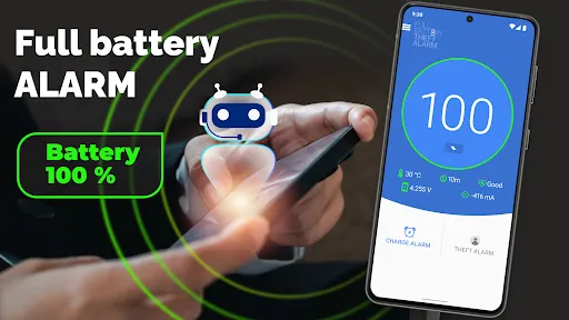 ภาพหน้าจอของ Battery Life Monitor and Alarm