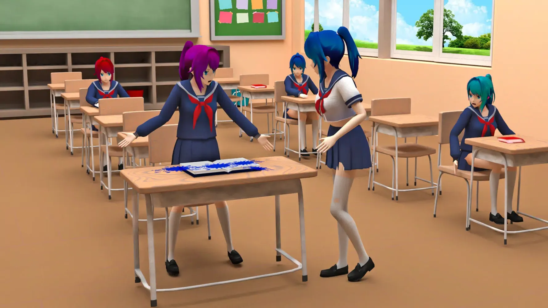 Captures d'écran de Bad Girl: Anime School Games
