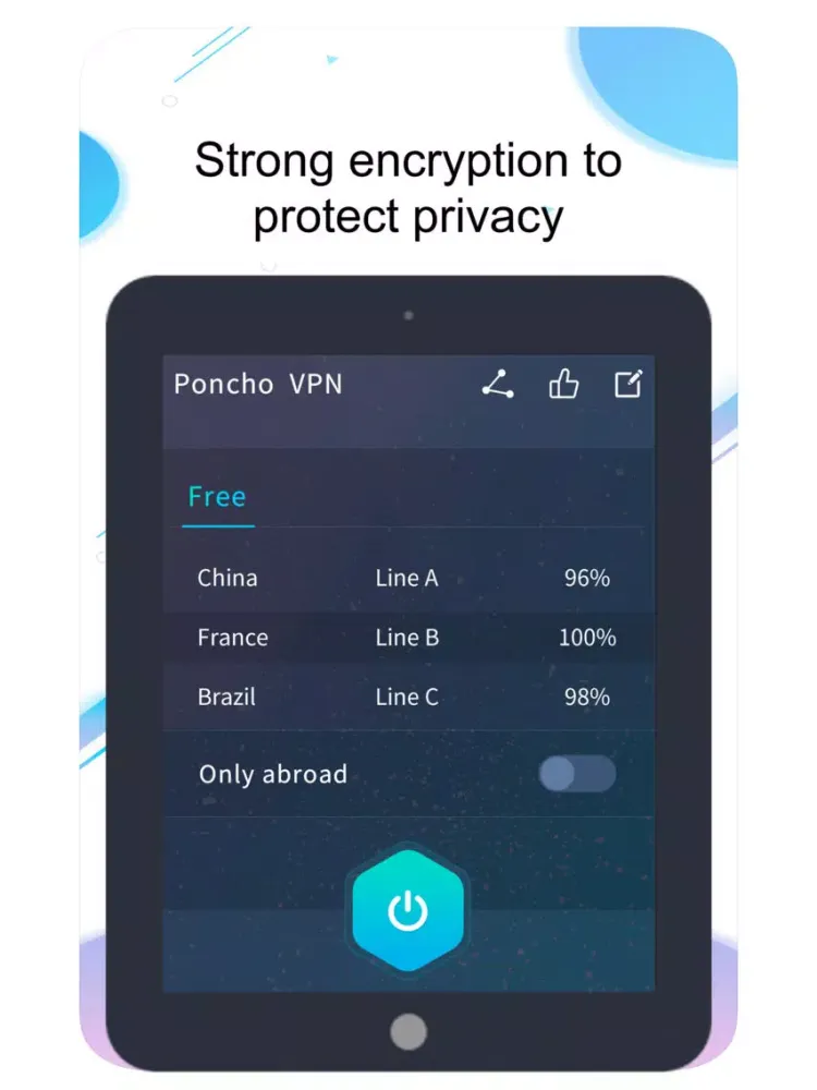 Скриншоты Poncho VPN iPad 